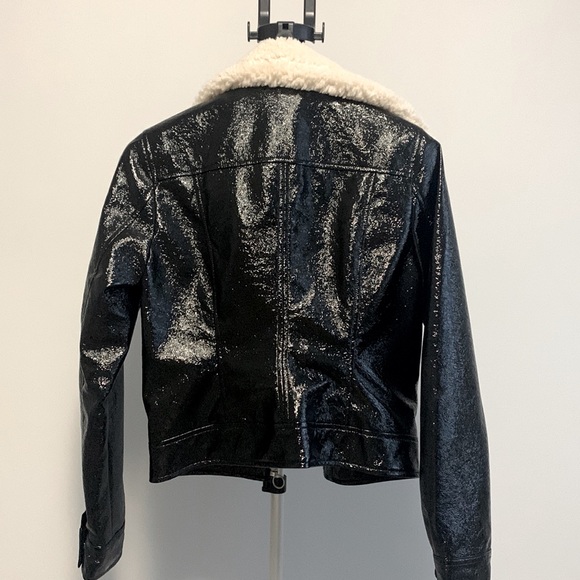 Brand new Wilfred pleather jacket with Sherpa collar - Picture 2 of 2